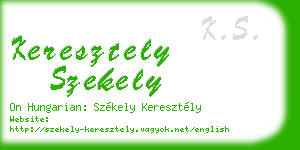 keresztely szekely business card