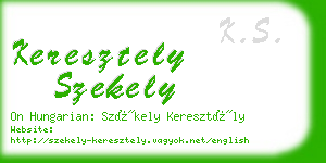 keresztely szekely business card